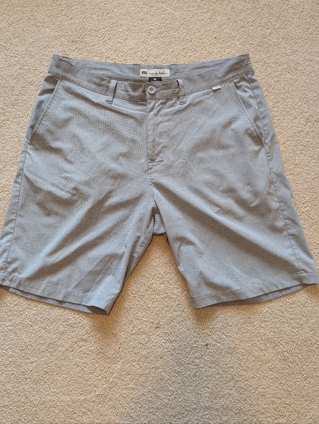 Travis Mathew Men's Beck Flat Front Stretch Golf Shorts Sz 36